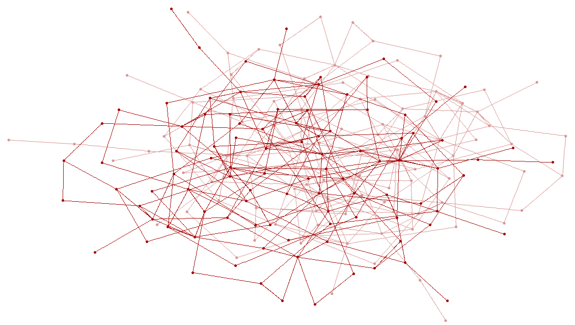 a network red nodes